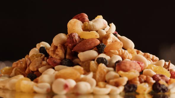 Nuts and Dried Fruits Mix Closeup