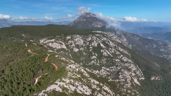 Mountain ranges in Turkey Aerial view 4 K