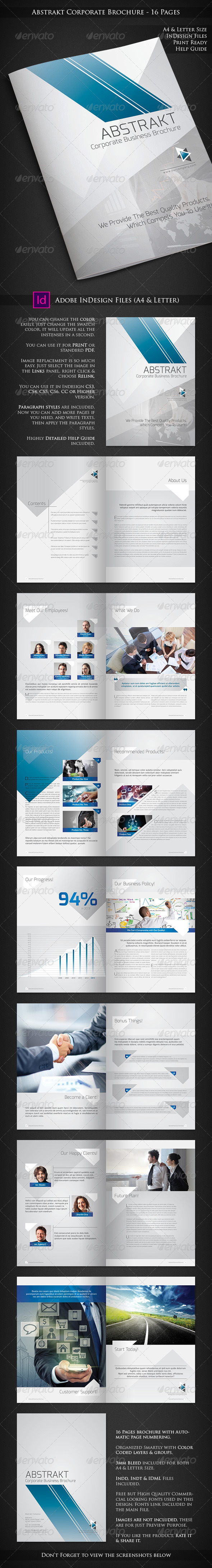Abstrakt - Corporate Brochure Design - 16 Pages