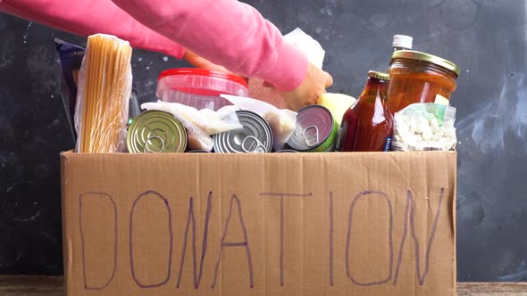 Donation Box with food
