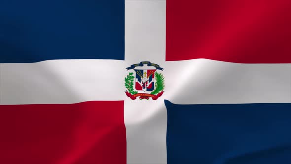Dominican Republic Waving Flag 4K Moving Wallpaper Background