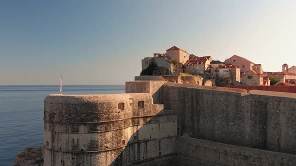 Aerial View of Croatian City Dubrovnik