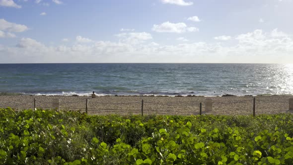 View at Sunny Sand Beach in Miami in USA