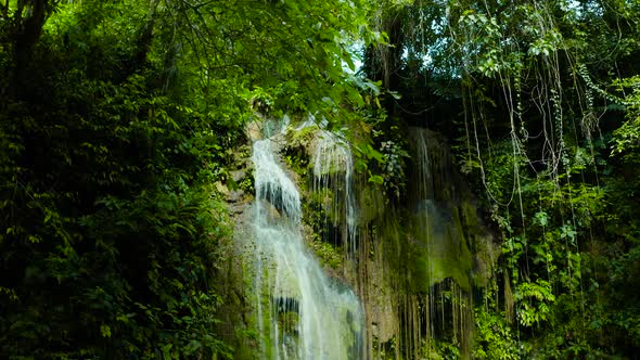 Beautiful Tropical Waterfall Philippines, Cebu