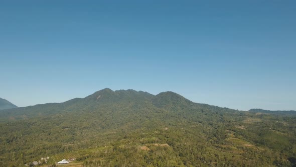 Mountain Landscape with Farmlands Bali Indonesia