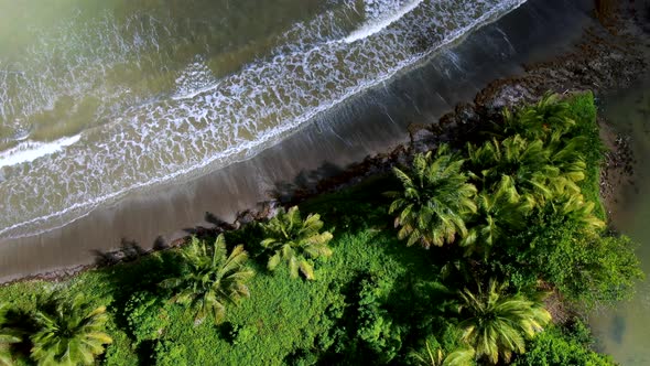 small beach off the coast of the Caribbean island Saint Lucia.