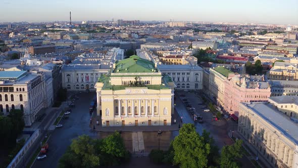 Aerial  View Alexandrinsky Theatre In Saint Petersburg,Russia 279