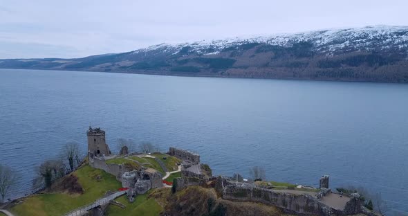 Urquhart Castle On Loch Ness In Scotland