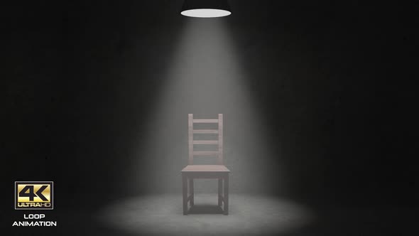 Empty Chair In The Interrogation Room