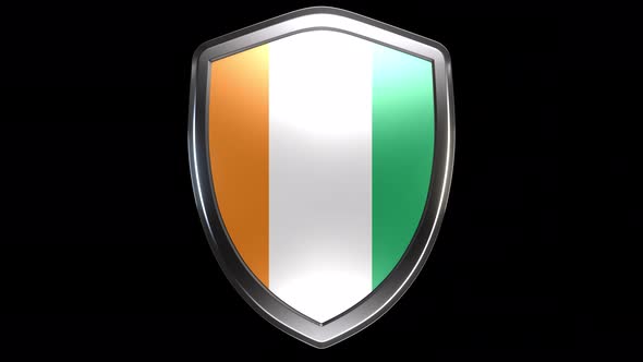 Côte d'Ivoire / Ivory Coast Emblem Transition with Alpha Channel - 4K Resolution