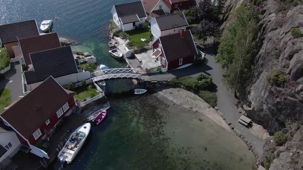 The small village of Gjeving in Tvedestrand, along the southern coast of Norway