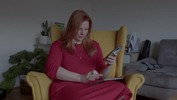 Woman in Yellow Armchair