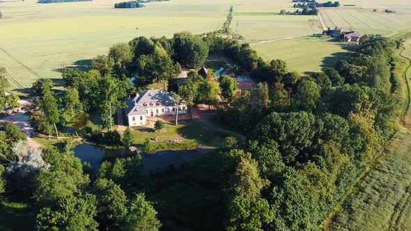 Abgunste manor in Zalenieku parish, Jelgavas region, Latvia, Europe. Manor was built  around 1780, b