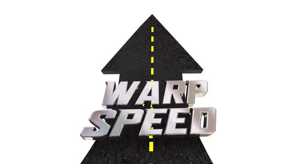 Warp Speed Road Travel Transportation Fast Quick 3d Animation