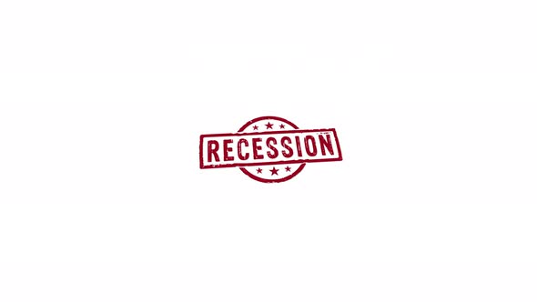 Recession stamp and stamping isolated