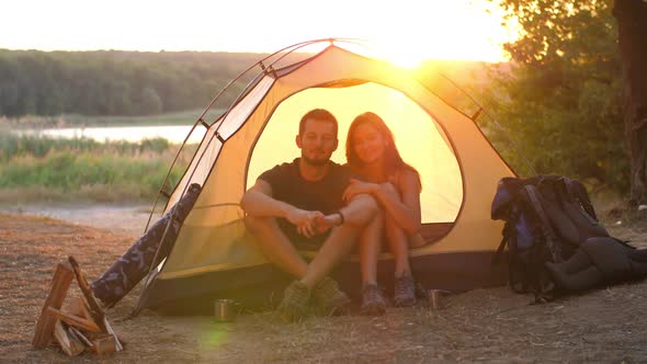 Travelers in a Tent