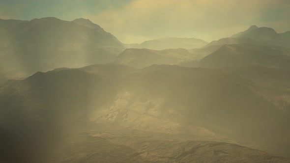 Stone Field in Dense Fog in Highlands