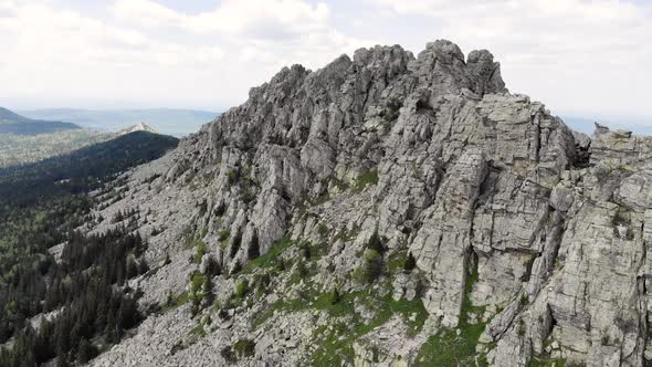 Aerial View Large Granite Boulders and Rocks