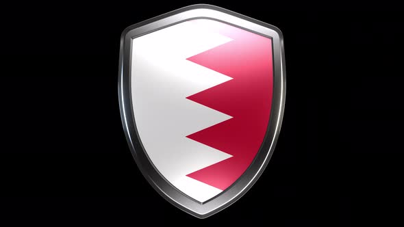Bahrain Emblem Transition with Alpha Channel - 4K Resolution