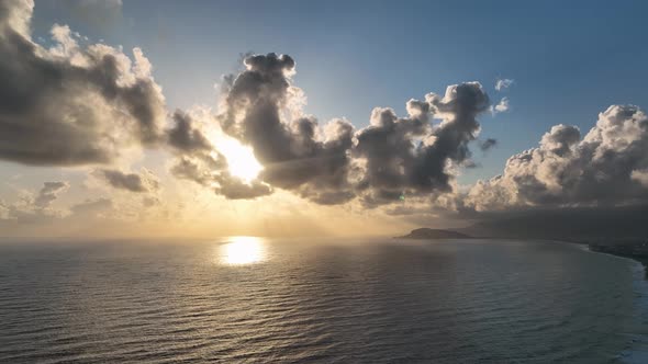 Cloudy Sunset at Sea Turkey Alanya 4 K