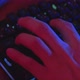 Hand of young gamer playing e-sports pressing on computer keyboard at night - VideoHive Item for Sale