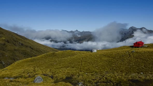 New Zealand mountain hut timelapse