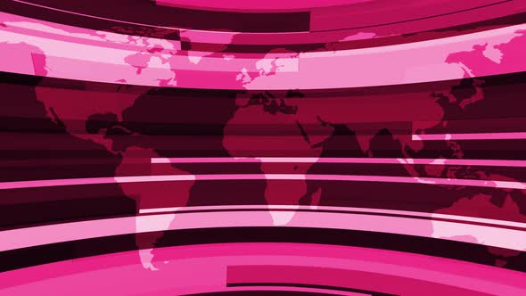 Pink Color Technology News Background Animation With Earth Map