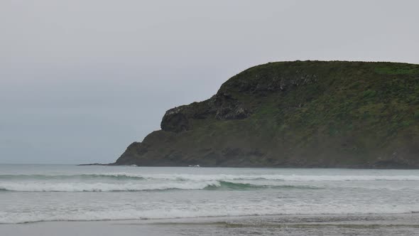 People face near coastal view, Cannibal bay, South Island