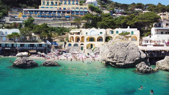 Beautiful Coastline in Marina Piccola Beach Capri