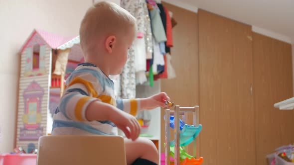 Potty Child With Cars