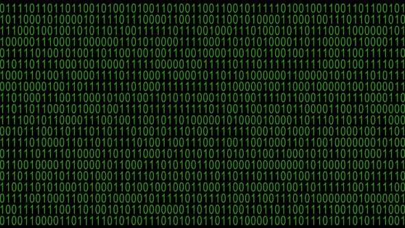 Bitcoin sign in binary code.