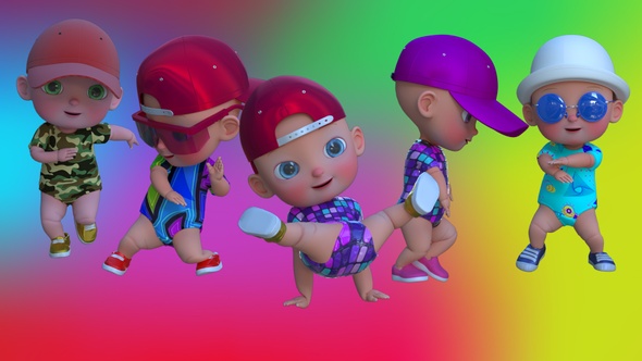 5 Cartoon Baby Dance Pack V05
