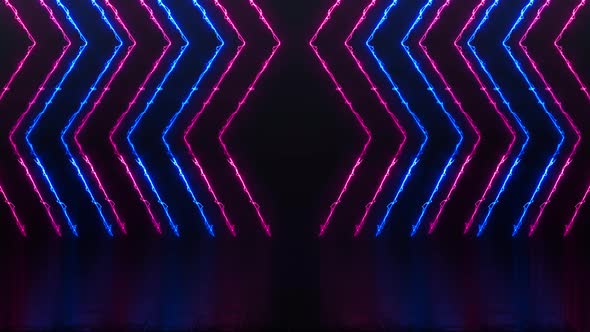 Abstract Neon Lines Background