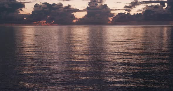 Sunrise and sea in ishigaki island of Japan