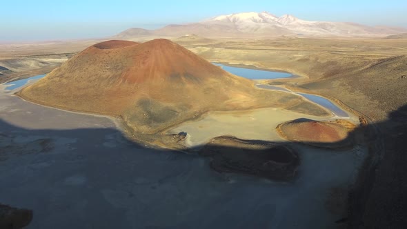 Volcanic Crater Lake of Maar and Caldera in Earth Bedrock Geology