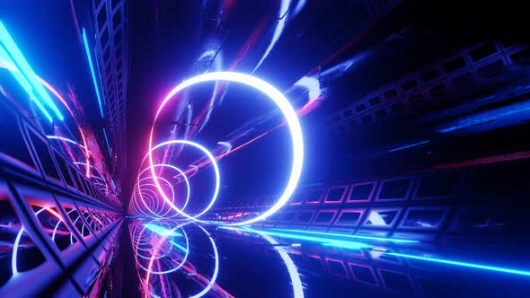 Hitech Neon Scifi Tunel