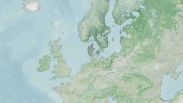 Globe Map of Denmark with a label