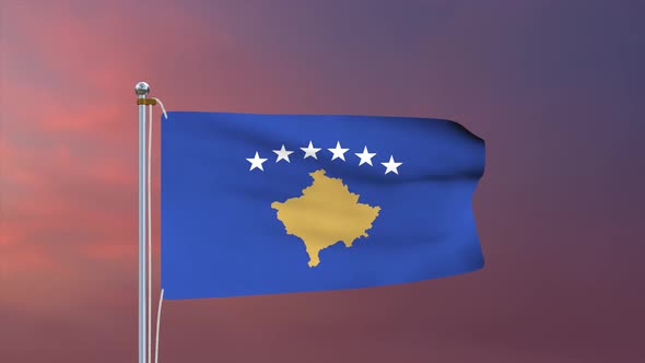 Kosovo Flag 4k