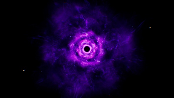 Abstract Purple Swirl Black Hole Background Loop 4K