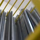 Aluminium stack of profiles in a warehouse. - VideoHive Item for Sale