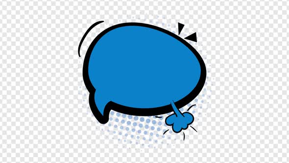 Blue Comic Burst Bubble Call Out Text Popup Animation alt
