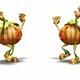 Comic Pumpkins  Looped Halloween Dance on White Background - VideoHive Item for Sale