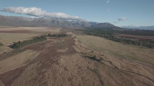 Aerial view of New Zealand countryside