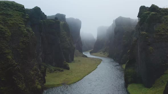 Fjadragljufur River Canyon in Iceland Natural Wonder