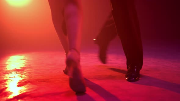Passionate Dancers Legs Performing Stage