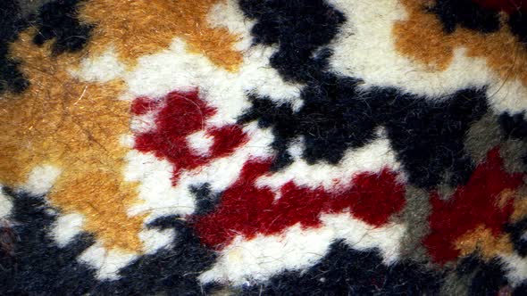 Old Carpet Fabric Macro View