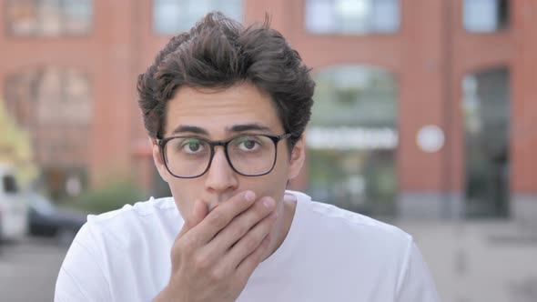 Shocked Young Man Wondering in Awe