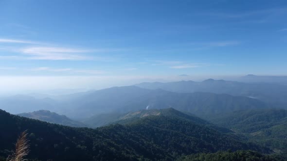 A beautiful greenery mountains view