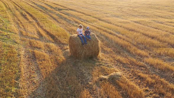 The Kids Sit on the Haystack