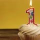 Cupcake With Number 1 Candle - VideoHive Item for Sale